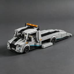 City Series Sprinter Modified Trailer 8-Compartment Race Car Transport Truck Building Blocks Toy Cars Car Models Trucks