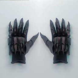 3D Printing Plastic Knight Hand Armor Long Gloves Sci-fi Mechanical Cosplay Costumec Collectible Model Adult Girls Boy Toy Gifts