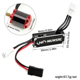 For SCX30 1212 5000KV Outer Rotor Brushless Motor 25A Combo for 1/24 1/30 Axial SCX30 Ford Bronco SCX24 RC Crawler Upgrade