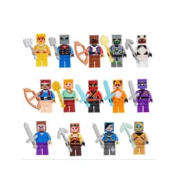 30/60pcs Cartoon Minecraft Building Blocks Small Particle Puzzle Assembly DIY Dolls Male and Female Toy Gifts