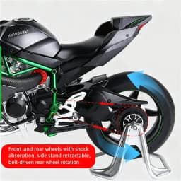Key Start 1:9 H2 H2R Alloy Racing Motorcycle Model Diecast Track Sports Motorcycle Model Sound and Light With Spray Kid Toy Gift