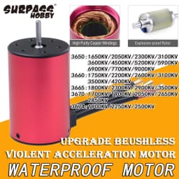 Surpass Hobby Waterproof Brushless Motor KK 3650 3660 3665 3670 3674 for 1/8 1/10 RC Car Racing Off-Road Wltoys MJX Hglrc Boat