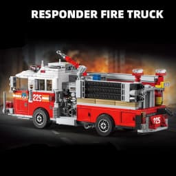 Technical American-style Urban Fire Truck Model Building Blocks MOC City Classic Fire Engine Bricks Toys Gifts For Adult