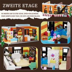 Creative Mini City MOC Central Perk Big Bang Theory Modular Buildings Blocks Friends House Assembly Decor Toys For Adults Gifts