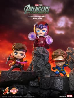 Original Hot Toys Marvel Avengers 5: Doomsday Cosbi Bobble-Head Collection Blind Box Action Figures Ornaments Collect Toys Gifts