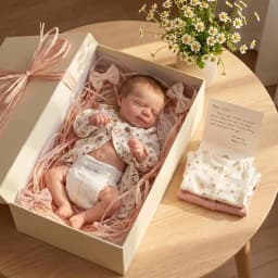 22 Inch/55cm Revival Doll, Realistic Soft Touch 3D Skin, Fine Painting, Handmade Hair Transplant, Vinyl Doll, Suitable as Children's Birthday, Christmas/New Year Gift