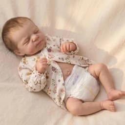 22 Inch/55cm Revival Doll, Realistic Soft Touch 3D Skin, Fine Painting, Handmade Hair Transplant, Vinyl Doll, Suitable as Children's Birthday, Christmas/New Year Gift