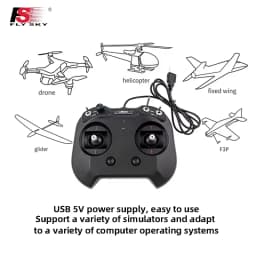 FLYSKY FS-SM001 Small size 6CH 8CH Flight Simulator for helicopters, fixed wing, gliders, 3D aerobatics, traversers