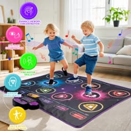 Dancing Blanket Kids Electronic Dance Mat Double Players Mode with 9 Levels Kid Floor Music Blanket Educational Toys Xmas Gifts