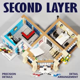 Town Police Station with 6 Figures Modular Buildings Blocks City Center Street View Apartment Store Architecture Brick Model Kit Toy Adults DIY Gift 3111PCS