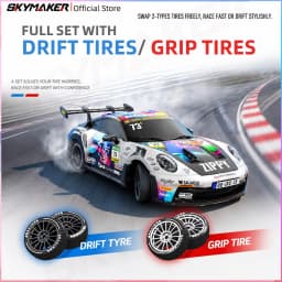 JXC PO4302 1:43 Mini High Speed 4WD RC Drift Racing Car 2.4G 20KM/H Full Proportional Throttle 8‑Color LED Light Hobby Toy Gift