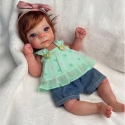 2 Sets Clothes/26cm Open Mouth Mini bebe reborn de silicona Girl Dolls With Rooted Hair & Painted Skin Soft Touch Reborn Doll