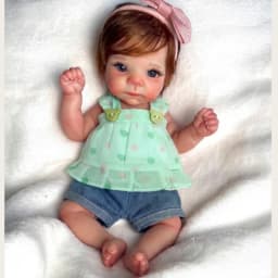2 Sets Clothes/26cm Open Mouth Mini bebe reborn de silicona Girl Dolls With Rooted Hair & Painted Skin Soft Touch Reborn Doll