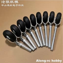 RC Airplane Part Height 150-240mm D4 D5 Strengthened Damping Kneeling Landing Gear with 70mm Wheel for 5-10kg Aircraft EDF Plane