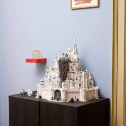 HOTTOYS European Medieval Fantasy White Castle Minas Tirith Building Blocks Architecture Brick Set DIY Assembly Toy Gifts