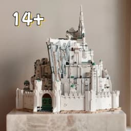 HOTTOYS European Medieval Fantasy White Castle Minas Tirith Building Blocks Architecture Brick Set DIY Assembly Toy Gifts