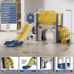 Kids' Slide Outdoor Indoor Domestic Baby Three-in-one Slide Swing Family Multifunction Amusement Park Multiple Combination