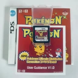 Pokemon NDS Video Game Cartridge - Ultimate Distribution Gen 3 4 5 Event Cartridge with Instruction Manual