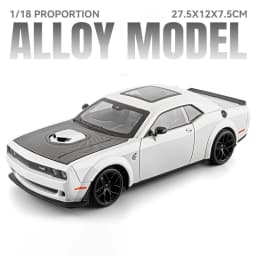 1:18 D Challenger SRT Hellcat Alloy Track Racing Car Model Metal Muscle Sports Car Vehicles Model Sound Light Kids Toys Gift