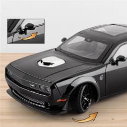1:18 D Challenger SRT Hellcat Alloy Track Racing Car Model Metal Muscle Sports Car Vehicles Model Sound Light Kids Toys Gift