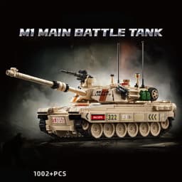 Military MOC 1002pcs M1 Abrams Main Battle Tank Model Kit Building Blocks Set Soldiers Figures Bricks Toys For Children Boy Gift