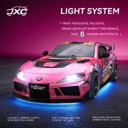 New 1:43 RC Drift Car, 2.4G Four-wheel Drive, with Steering Gyroscope Adjustable Speed Cool Light, JXC SP4301 RC Car Toy Gift