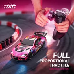 New 1:43 RC Drift Car, 2.4G Four-wheel Drive, with Steering Gyroscope Adjustable Speed Cool Light, JXC SP4301 RC Car Toy Gift