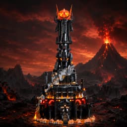 Hprosper LED Light For 10333 Lord of the Rings: Barad Dur Sauron Dark Tower Castle Decorative Lamp (No Lego Building Blocks)