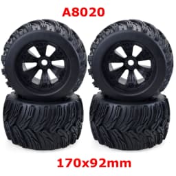 4PCS 1/8 Wheels Tires 170mm 165mm Tyre Weel 17mm Hex Hub Rubber Sponge for 1/8 RC Car Monster Truck Buggy ARRMA Traxxas