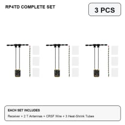 5PCS RadioMaster RP4TD FCC 2.4GHz ExpressLRS True Diversity Receiver Dual Antenna CRSF For FPV Racing Drone Parts Bulk Price