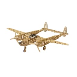 P-38 Lightning Balsa Wood Plane Model Kit 450mm Laser Cut Wooden Aircraft Static DIY Gift Display
