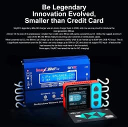 SKYRC1-6S Smart Balance Charger Discharger 200W LiPo Li-ion Battery Power Supply For RC FPV Aircraft