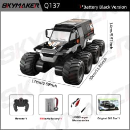 JJRC Q137 8WD RC Car 2.4G Amphibious 8 Wheel Remote Control Truck Climbing Off Road Waterproof Armored Vehicles Children's Toys