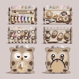 Children Montessori Toy Sensory Magnetic Educational Fishing Owl Busy Board Mole Game Number Xylophone for 3 Year Toddlers Gifts