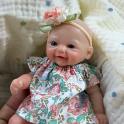 6 Inch Chubby Vivienne All Silicone Reborn Doll Lifelike Soft Solid Silicone Washable Doll Stress-relieving Toys