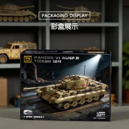 TK8004 Military Building Blocks King Tiger Heavy Tank Panzer VI Ausf.B Model Armored Vehicle Toy for Adults 2143PCS
