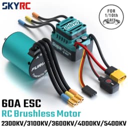 SKYRC Brushless Motor ESC Combo FuriaX Supa 3650 Motor 60A ESC 2-3S LiPo 3.175mm Shaft For 1/10 Touring Buggy Short Course Truck