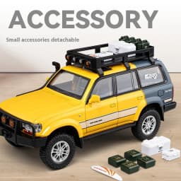 1:24 Scale LC80 Off-road Vehicle Alloy Car Model Diecast Toy Ornament Gift Souvenir Collectible