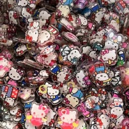2cm cartoon anime cat and dog acrylic patch transparent handmade DIY keychain pendant PP clip accessory material wholesale
