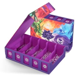 Trading Card Storage Box with Commander Display Dice Tray,5-Row Deck Case with Removable Lid,3900+ Card Deck Box for TCG Card