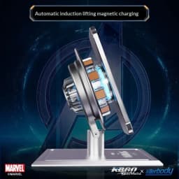 In Stock Killerbody Licensed Iron Man Chest Arc Reactor Wireless Magnetic Charger Alloy Base Desktop Charging Station For Phones