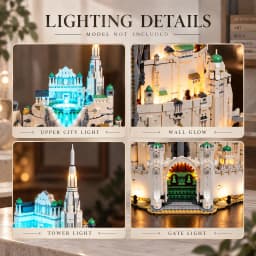 HPROSPER Remote control LED Light (No Model) For LEGO 11377 Icons The Lord of the Rings: Minas Tirith Decorative Lights