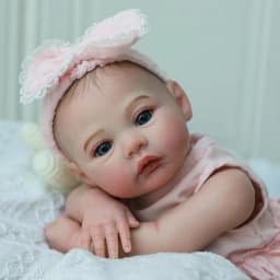 NPK 46CM Meadow Reborn Baby Doll - Soft Touch 3D Skin Hand Painted Multiple Layers Genesis Paint High Quality Art Doll