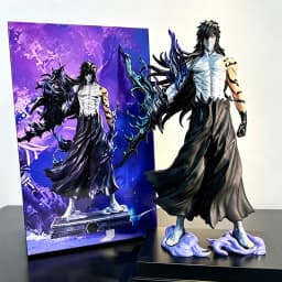 25cm Kurosaki Ichigo No Moon Anime Action Figure Model Statue Desktop Ornament Small Gift Christmas Day Gift Decoration