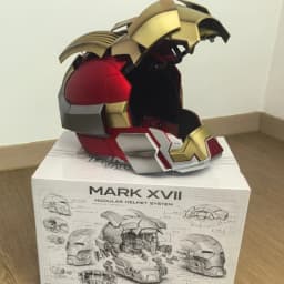 The Avengers 1/1 Iron Man Mk5 Helmet Wearable And Transformable Voice-Activated Electric Opening Closing Mk17 Decoration Gift