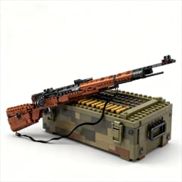 1206PCS Historical Rifle Model Kit Classic Bolt Action Sniper Building Set for Adult Collector Mechanical Engineering Project