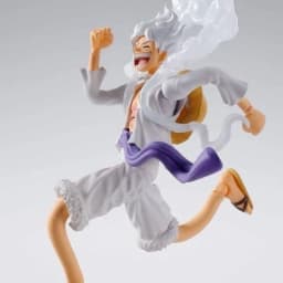 One Piece Monkey D. Luffy Gear 5 Sun God Nika Action Figure, Multi-Accessory Anime Figure Model Ornament