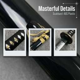40inch Kill Bill Katana Sword Sabre Ninja Knife Blade Schwert Real Size Japanese Samurai ABS Safe Unsharpened Decor Toy Gift