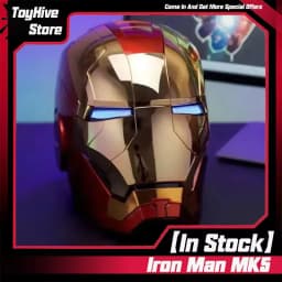 Iron Man MK5 Helmet MK5 1:1 Voice Control Avengers War Machine Cosplay With LED Light Electronic Close Ironman Helmet Kids Gift