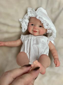 Aizwa1 13 Inch Handmade Vivienne Soft Touch Silicone Newborn Baby Girl Doll bebe reborn de silicona